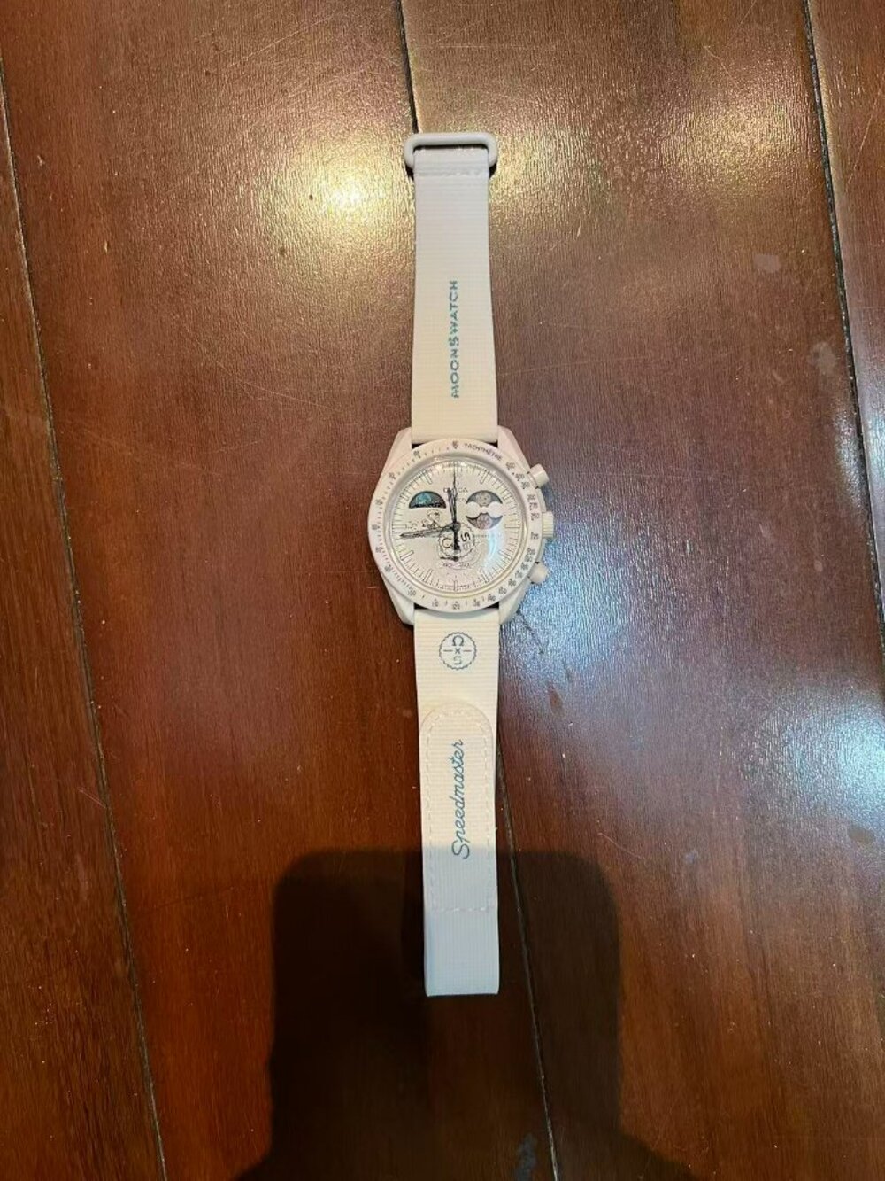 Swatch Omega Bioceramic Mission to earthphase moonshine cold moon White